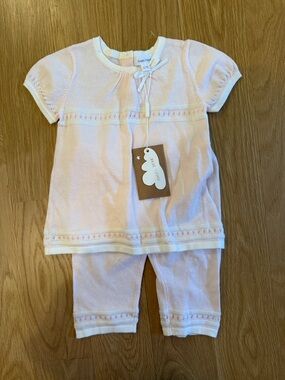 Angel Dear Pale Pink Short Sleeve Knit Pajama Set